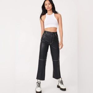Free People It Factor Cropped Vegan Leather Pants